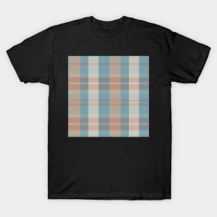 Cottagecore Aesthetic Evander 2 Hand Drawn Textured Plaid Pattern T-Shirt